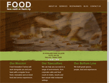 Tablet Screenshot of foodinnovationfactory.com